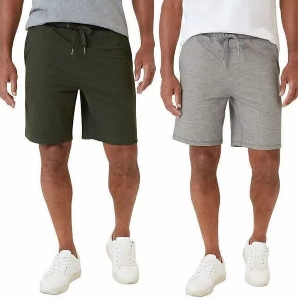 Eddie Bauer Men's Size XXL Gray Olive 2 Pack Everyday Shorts NWT - Picture 1 of 4